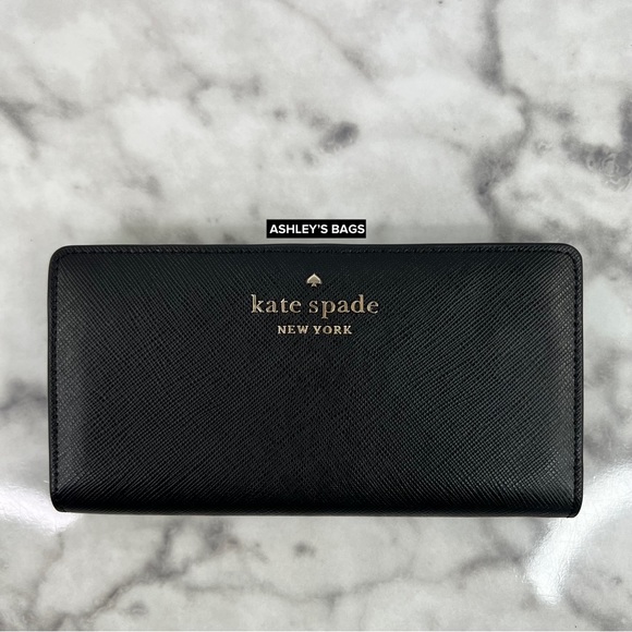 Kate Spade Madison Medium Satchel & Large Slim Bifold Wallet In Black - Picture 12 of 15